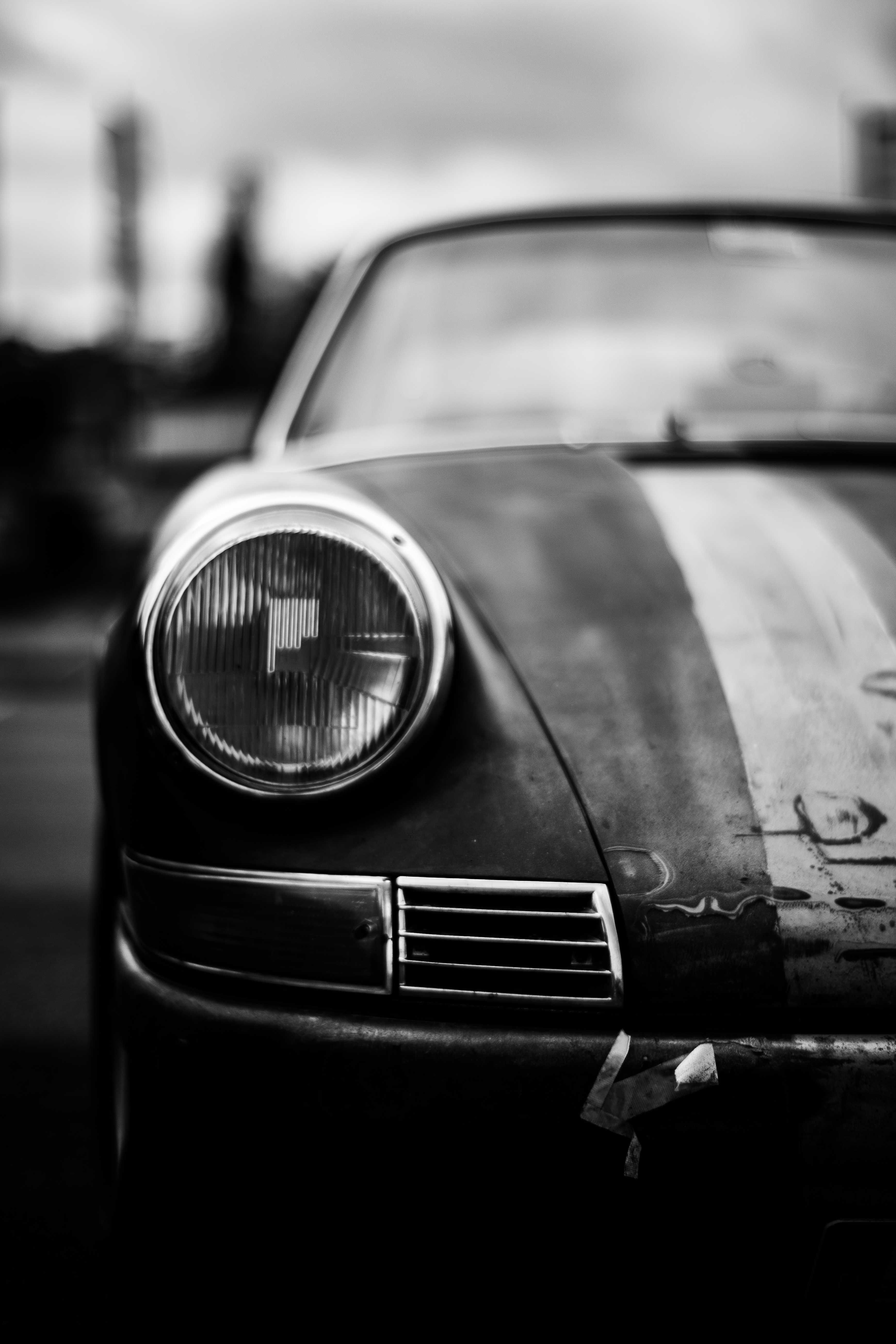 Oldtimer Porsche Frontansicht Scheinwerfer